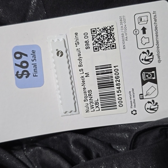 NWT Lululemon Wundermost Ultra-Soft Nulu Square-Neck Long-Sleeve Bodysuit Shine - Picture 8 of 11